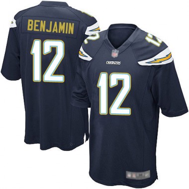 Los Angeles Chargers NFL Football Travis Benjamin Navy Blue Jersey Men Game  #12 Home->los angeles chargers->NFL Jersey